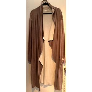Soft Surroundings Brown Long Duster Cardigan OS